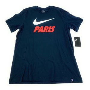 Nike Men's Paris Saint Germain Navy Blue Soccer T-Shirt CD0406-475 Sizes L - XL